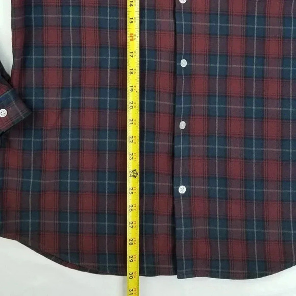 Asos Button Down Flannel Long Sleeve Plaid Shirt - Picture 3 of 6